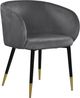 Meridian Furniture Louise Gray Velvet Dining Chair-0