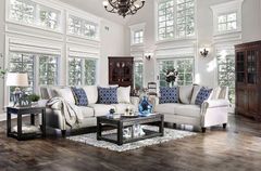 Furniture of America® Giovanni Beige Sofa and Loveseat