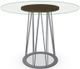 Amisco Customizable Calypso 36" Flat Edge Glass Top Round Counter Height Table -4