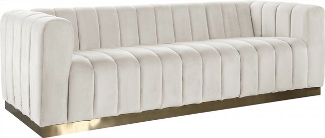 Meridian Furniture Marlon Cream Velvet Sofa-0