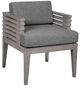 Armen Living Vivid Light Gray Olefin/Wooden Outdoor Dining Chair-0