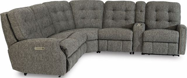 Flexsteel® Devon Onyx Power Reclining Sectional with Power Headrests-3