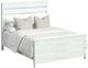 Elements International Tobias White Queen Panel Bed with LED-0