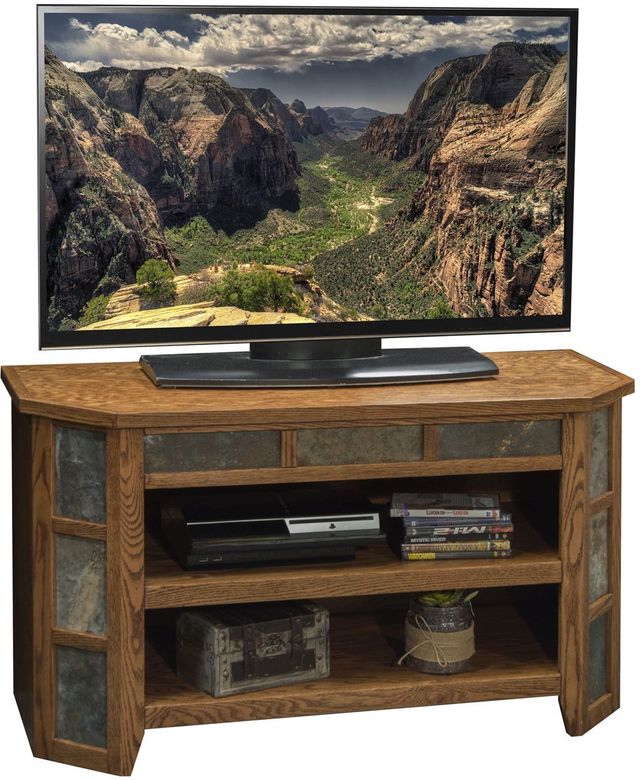Legends Home Oak Creek 42" Angled TV Cart-0