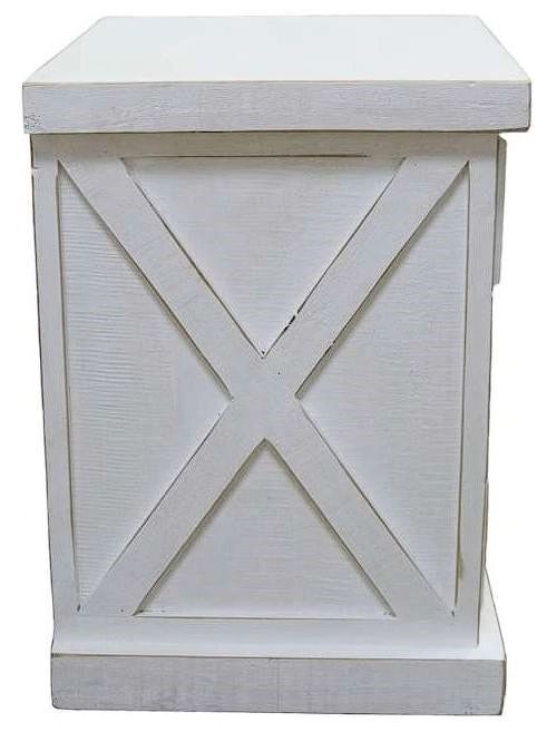 Million Dollar Rustic High Cotton White Double X Nightstand-1