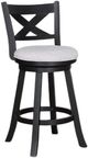 Crown Mark Kipper Black/Dove Swivel Bar Stool-0