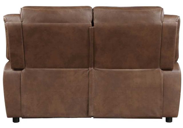 Coaster® Ellington Dark Brown Upholstered Padded Arm Loveseat-3