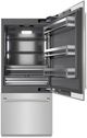 ZLINE Autograph Edition 36" 19.8 Cu. Ft. Stainless Steel Built In Bottom Freezer Refrigerator with Water Dispenser, Ice Maker, Graphite Gray Interior and Polished Nickel Helix Handles-2