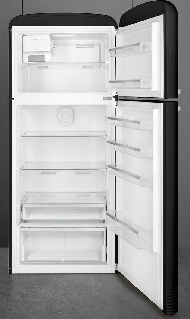 Smeg 50's Retro Style 31 in. 19.3 Cu. Ft. Black Top Freezer Refrigerator-1