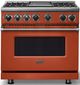 Viking® 7 Series 36" Spiced Cider Pro Style Dual Fuel Range with Griddle-0