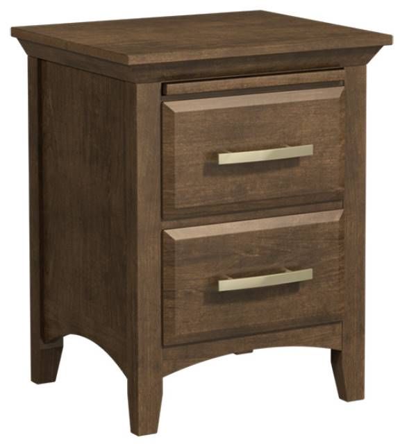 Country View Woodworking Windham Cherry 24'' Nightstand with Pullout Shelf-0