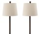 A & B Home 2-Piece Black/White Table Lamp Set-1