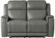 Bassett® Furniture Club Level Conover Light Gray Leather Power Reclining Loveseat-0