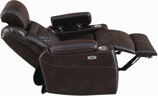 Coaster® Korbach Espresso Power Headrest Recliner-1