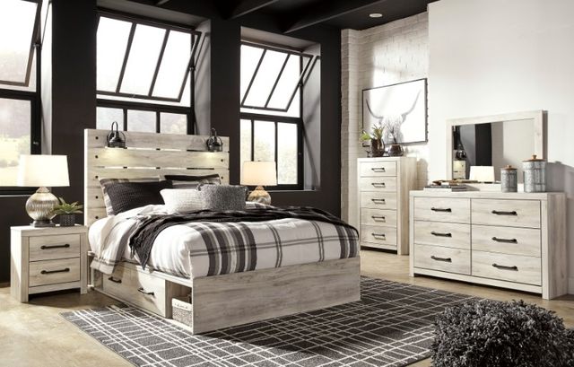 Signature Design by Ashley® Cambeck 2-Piece Whitewash Queen Panel Bed Set-3