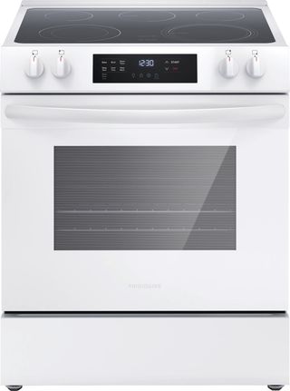 Frigidaire® 30"  White Slide-In Electric Range with Steam Clean
