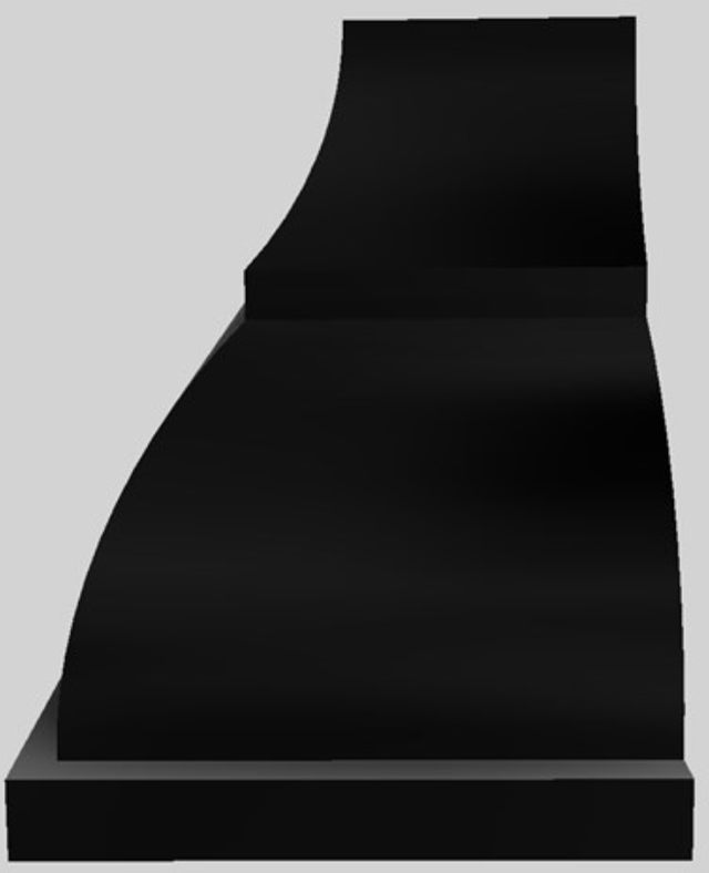 Vent-A-Hood® Designer Series 54" Black Wall Mounted Range Hood-3