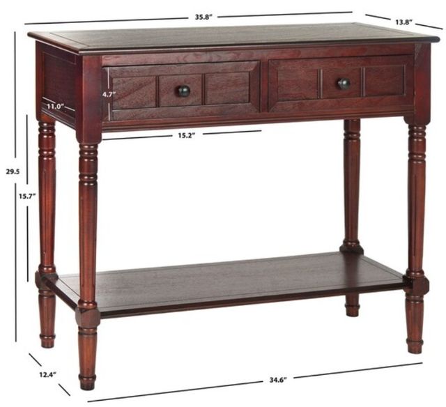 Safavieh Samantha Dark Cherry Console Table-2