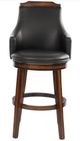 Homelegance® Bayshore Burnished Oak/Dark Brown Swivel Pub Height Chair-2