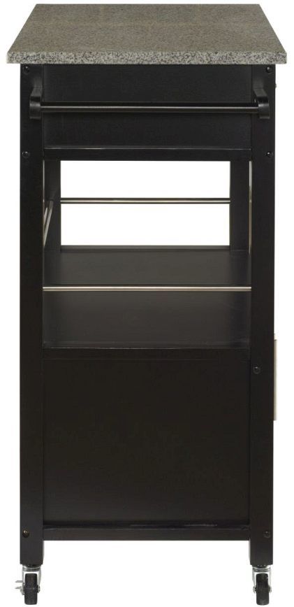 Linon Cameron Black Kitchen Cart -4