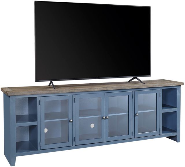 aspenhome® Eastport Malta Blue 97" Console and Hutch-1