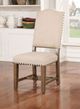 Furniture of America® Julia 2-Piece Beige/Light Oak Dining Side Chair Set-3