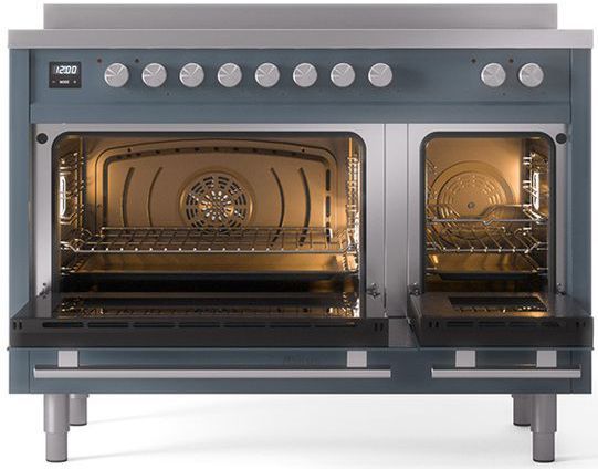 Ilve® Professional Plus II 48" Blue Grey Pro Style Induction Range-1