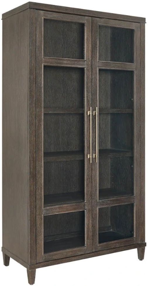 Universal Explore Home™ Montclair Cocoa Glass Door Cabinet-0