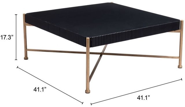 Zuo® Modern Nazaire Black/Gold Coffee Table-3