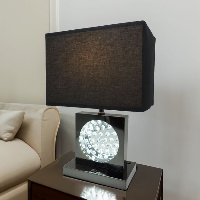 Crown Mark Black Nickel Table Lamp-1