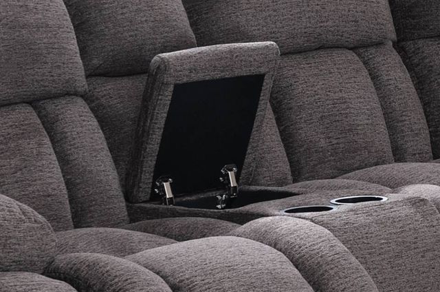 Mazin Furniture Presley 3-Pieces Gray Modular Reclining Sectional with Consoles-2