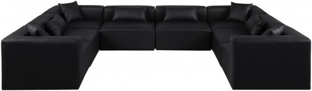 Meridian Furniture Cube 8-Piece Black Modular Sectional-2