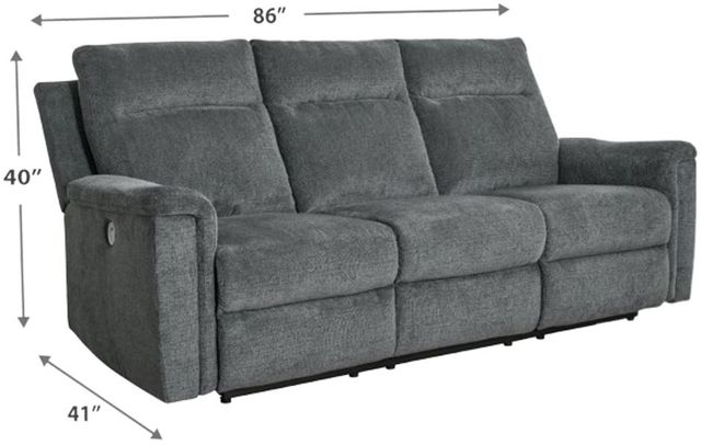 Signature Design by Ashley® Barnsana Gravel Power Reclining Sofa-3