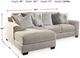 Benchcraft® Ardsley 2-Piece Pewter Left-Arm Facing Sectional and Chaise-1