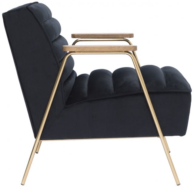 Meridian Furniture Woodford Black Velvet Accent Chair-2