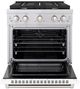 ZLINE Paramount 30" Stainless Steel Pro Style Dual Fuel Range with White Matte Door-1
