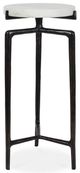 Uttermost® Tobias Antiqued Dark Bronze/White Marble Slab Drink Table-0