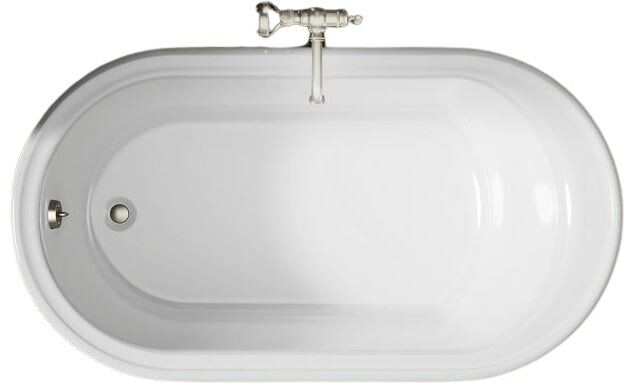KOHLER® Iron Works® Historic™ White 66" x 36" Freestanding Bath-2