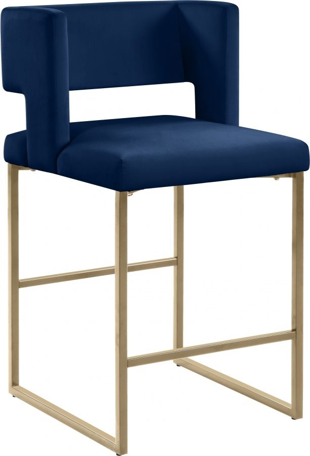 Meridian Furniture Caleb Navy Velvet Counter Stool-0