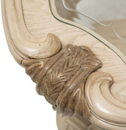 Michael Amini® Platine De Royale Champagne End Table-2