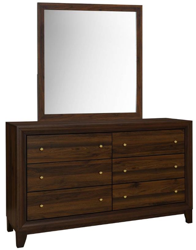 Coaster® Welsley Walnut Dresser and Mirror-0