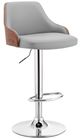 Armen Living Asher Gray/Chrome Adjustable Bar Stool-0