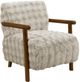 Monarch Specialties Inc. Light Grey/Walnut 31" Faux Fur Accent Chair-0