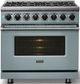 Viking® 7 Series 36" November Sky Pro Style Dual Fuel Range-2