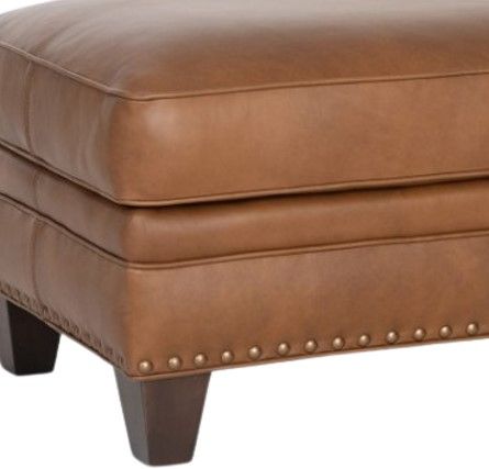 Smith Brothers Customizable 269 Leather Ottoman-1