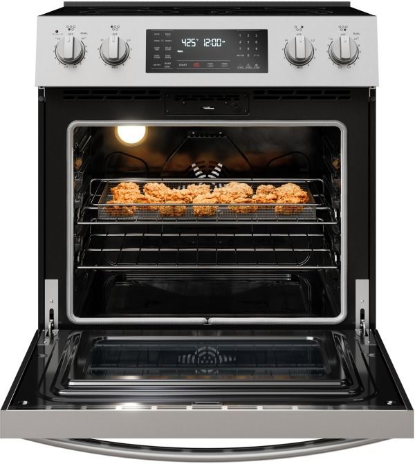 Kenmore® 30" Stainless Steel Glass Top Slide-In Electric Range with True Convection & Air Fry-2