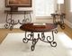 Steve Silver Co. Crowley Dark Cherry End Table with Metal Base-1