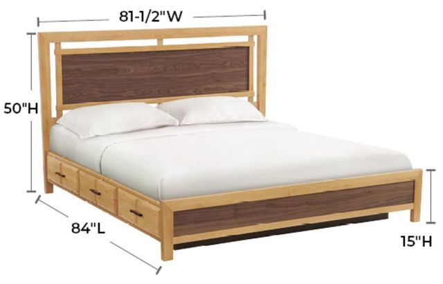 Whittier Wood® Furniture Addison Duet King Storage Panel Bed-2