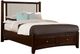 Vaughan-Bassett Bonanza Cherry/Gray Queen Upholstered Panel Storage Bed-0