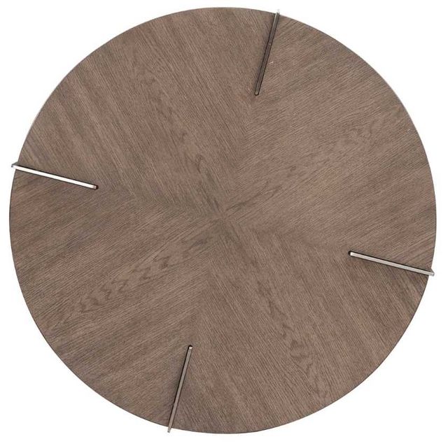 Liberty Furniture Harlow Sandstone Round End Table with Satin Nickel Base-3